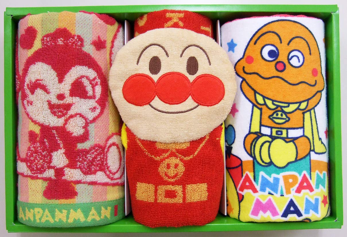 

Kusubashi Mon Ori Towel Gift Mixed Anpanman Puppet Wash 79 x 20 37 x 34 75 x 34 cm Set, Colors, Face, B-65519-99-MIX, 3-Piece Set (Puppet) Approx.