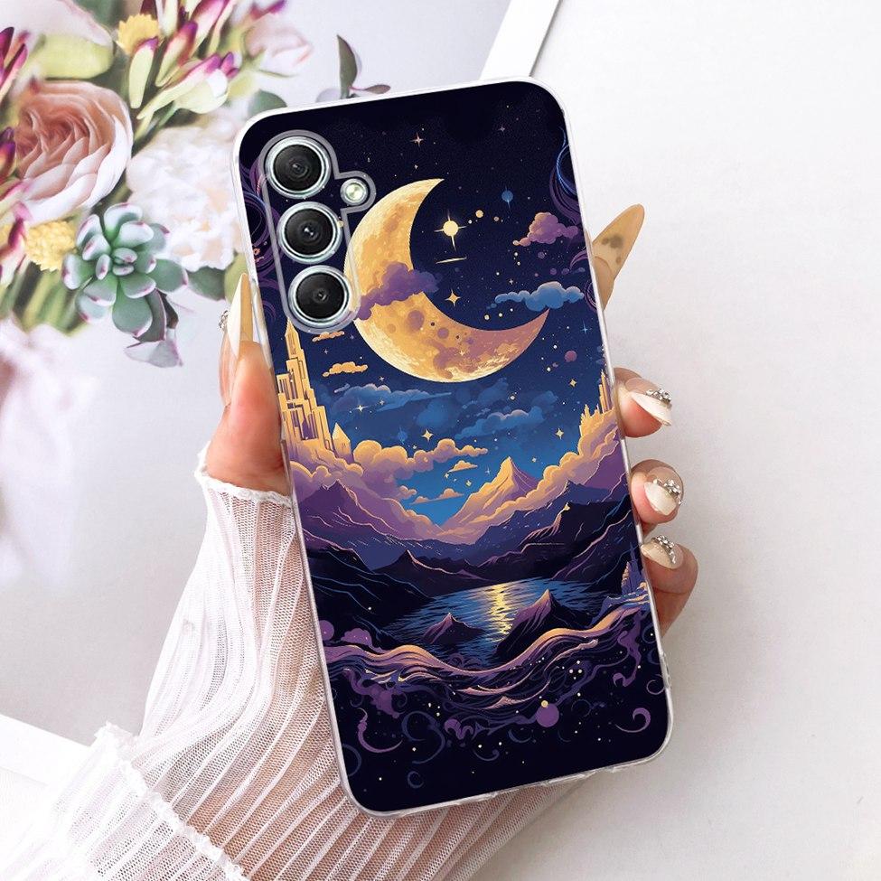 Clear For Samsung A35 5G Case Cute Cat Fashion Butterfly Funny Painted Cover For Samsung Galaxy A35 5G SM-A356E SM-A356B Casing