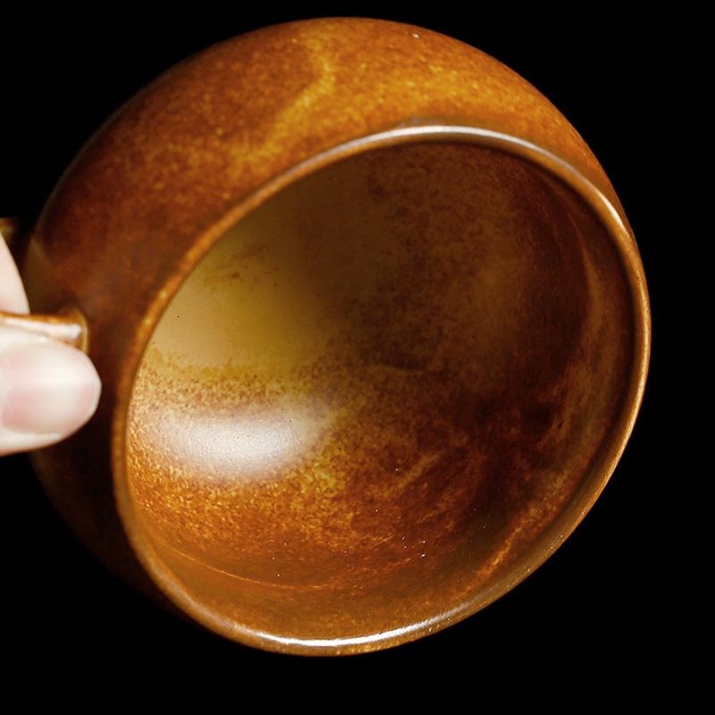Handmade Clay Egg Shaped Mug Vintage Ceramics Coffee Cup and Teacup