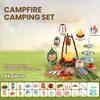 51-teiliges simuliertes Lagerfeuer Camping Spielzeug Rollenspielhaus Küche Essen Picknick Kinder Rollenspiel Set Kinder Frühpädagogisches Spielzeug