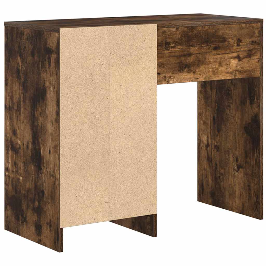 Desk Smoked Oak 90 x 37.5 x 75 cm Wood Based Material