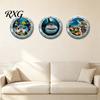 Self Adhesive Tropical Fish Decals 3Pcs Underwater World Wall Sticker, Ocean Animals Decals, Peel And Stick Vinyl Creative Bathtub Side Stickers