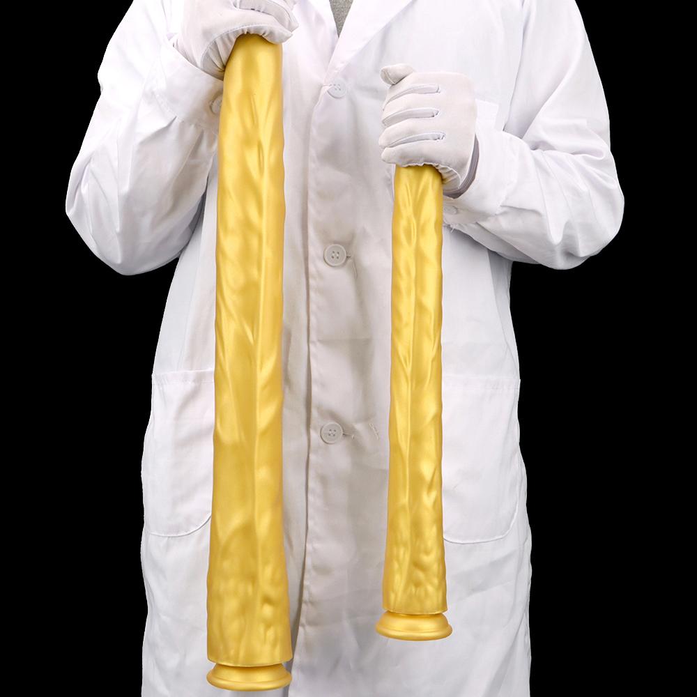 Golden Silicone Soft Sm Size Anal Plugs Extra Long Deep Dilatation Anal Strips Out and About Long Term Wear Anal Whip