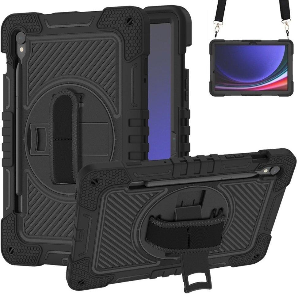 Case for Samsung Galaxy Tab S9, Armored Protective, Black
