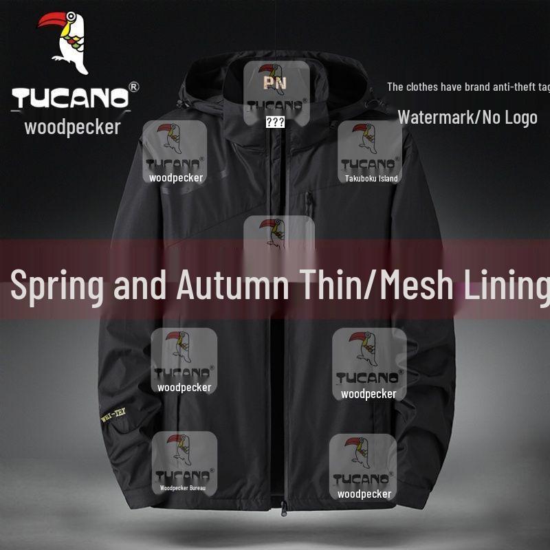 

Woodpecker Men s Windproof Warm Winter Cotton Jacket - Velvet Lined, Waterproof, Thickened, Large Size Outerwear. 2XL [135-155 kg]