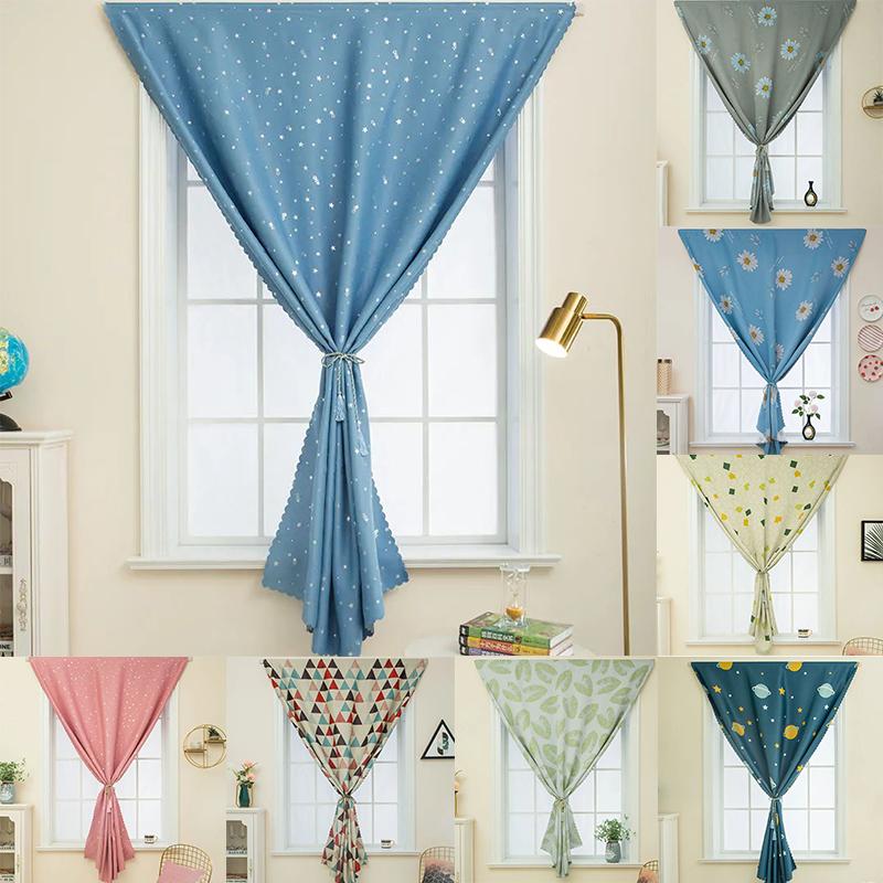 Velcro Curtain Window Self Adhesive Home Bedroom Decor Shading Drapes Blackout