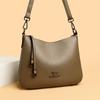 Women's Vintage Leather Crossbody Bag Multi-Pocket Soft Leather Shoulder Bag Tassel Shoulder Bag for Daily Use Shopping Commuting