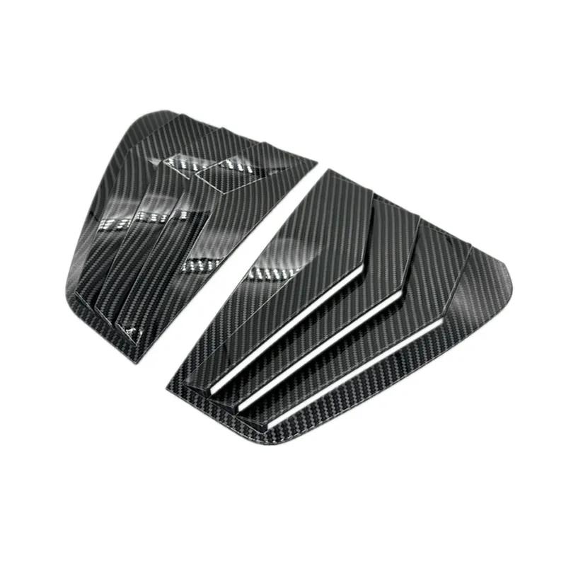 For VW Golf MK7 MK7.5 2013- Car Rear Louver Window Side Shutter Cover Trim Sticker Vent Scoop ABS Carbon Fiber Black Parts