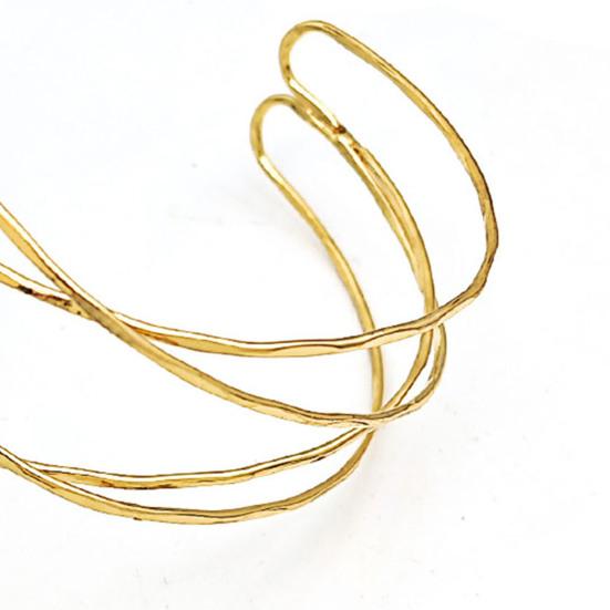 7 Stück/Set Böhmischer Stil Offenes Design Armreifen Metall Armbänder Verstellbar Stapelbar Arm Galvanisiert