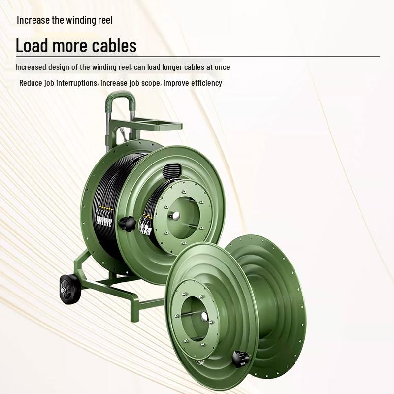 Hongji TPU Armored Fiber Optic Field Cable with Winding Reel