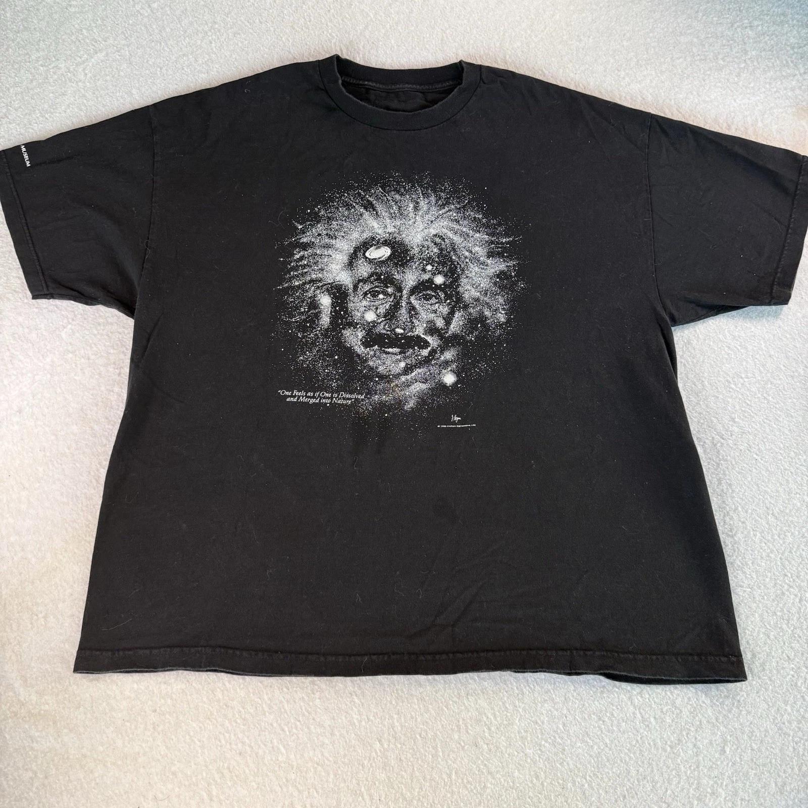 VTG 90s Albert Einstein Men s Sz 2XL Glow in Dark Air Space Museum T-Shirt USA M