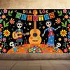 Mexican Day Of The Dead Decoration Backdrop Hanging Flag Banner Mexico Theme Halloween Colorful Skull Decors New In Party Banner