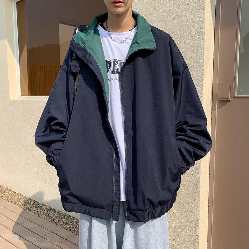 Trendy Korean Style Men's Loose Jacket - Autumn 2022, Handsome Hong Kong Fashion, Versatile Streetwear with Unique Design.