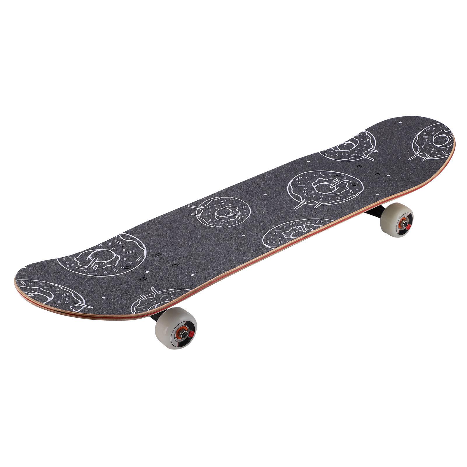 PUENTE Beginners Four Wheel Skateboard Maple Double Tilt Skateboard for Teens Adults