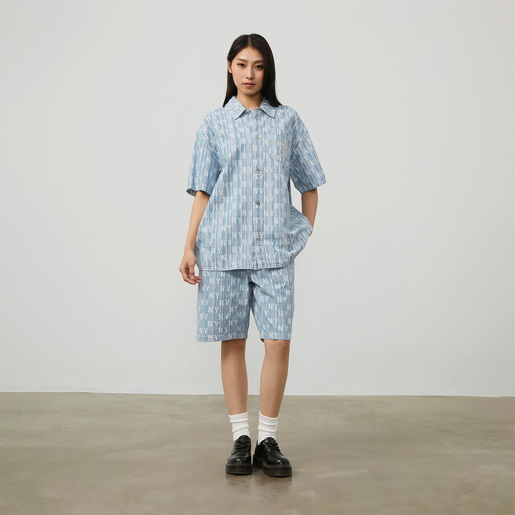 New MLB New York Yankees SS24 Shirt Unisex Light Blue 3ADRM1043-50BLL