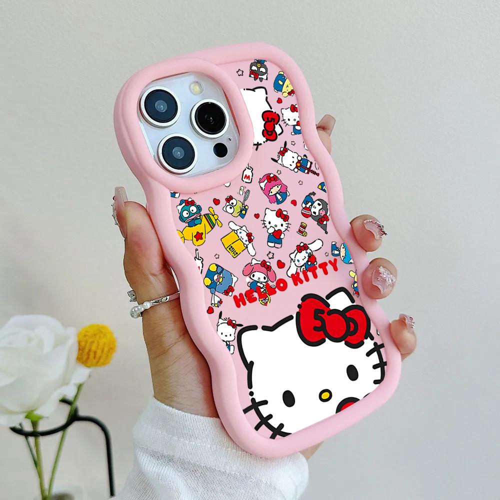 Candy Hello Kitty Bracelet Chain Casing For Samsung Galaxy S26 S25 S24 Ultra Plus A56 A55 A16 A15 A53 A17 A07 A06 A16 5G Case