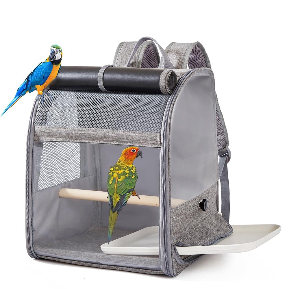 Mochila Transportadora de Pássaros Respirável Portátil para Animais de Estimação Pequenos e Papagaios