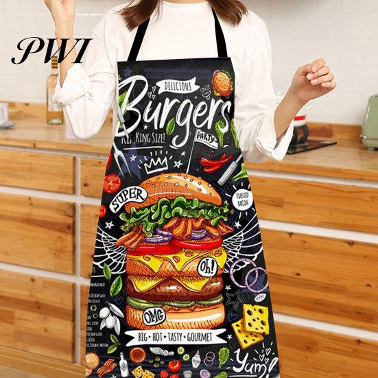 Baking Apron Cooking Sleeveless Comfortable Wearing Clear And Real Image Reusable Unisex Anti-stain Waterproof Polyester Pizza Pattern Kitchen