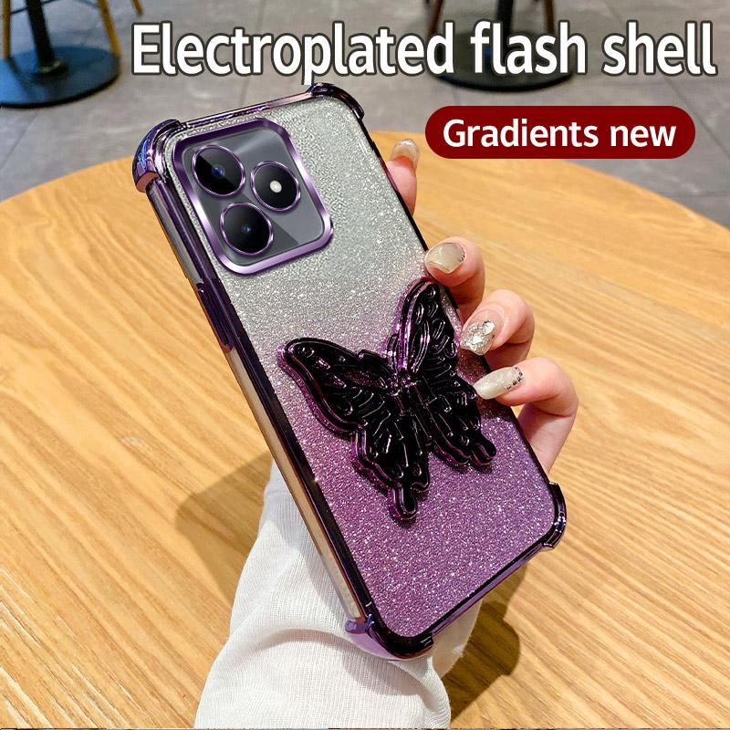 Shockproof Butterfly Holder Stand Phone Case For Google Pixel 7 8 9 10 Pro XL Google Pixel 7A 8A 9A 10 9 8 7 Pro 5G Soft Cover