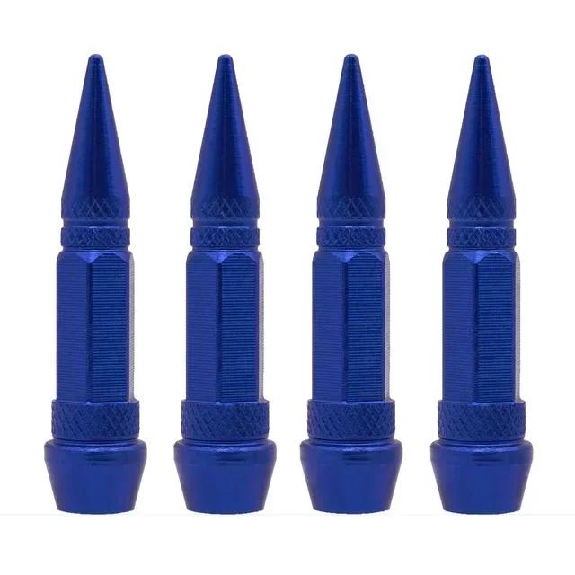 New 4pcs Long Pointed Tire Valve Caps for Automobiles and Motorcycles Tire Valve Cover Wear Parts Car Accessories