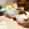 Cartoon Chirping Birds Plush Toys Keychain Simulation Bird Stuffed Soft Animal Doll Kawaii Bag Pendant Cute Girl Kawaii Gifts