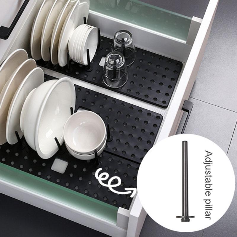 Kitchen Drawer Organizer,Dish Drying Rack,Removable Plastic Holder,Dish Rack Sink Draining Storage Stand Kitchens Accessories