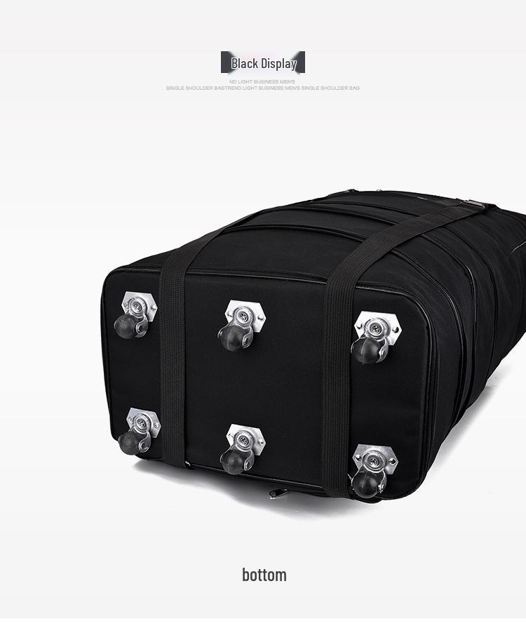 Foldable Aviation Checked Luggage: Extra Large Men's Wheeled Duffle Backpack