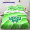 AS Saint-Étienne Pattern Bedding Set Quilt Cover Pillowcase Home Decor Gift (1 * Duvet Cover + 2 * Pillowcase, Without Core)