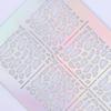 6Pcs Nail Art Vinyls Nagel Schablonen Sticker Irregulär Muster Stencil Stickers random