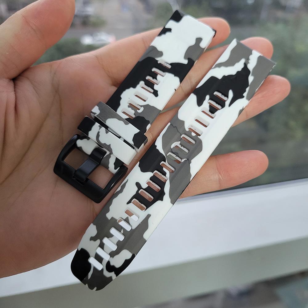 QuickFit 22mm 26mm Sport Camouflage Silikonarmband für Garmin Fenix 8 E 7X 7 Pro 6X 5X Plus/Epix 2 47mm 51mm Armband Uhrband