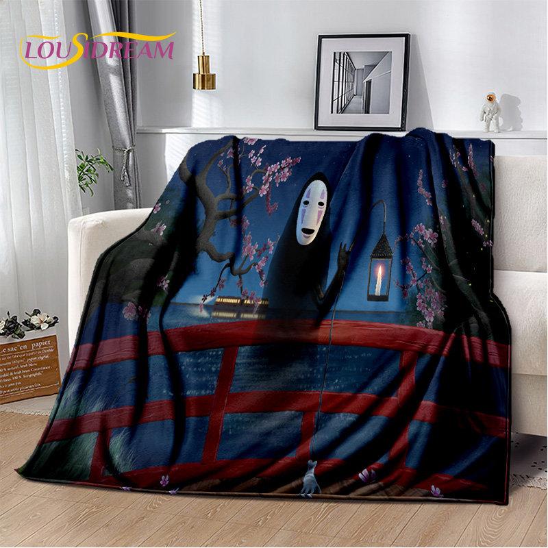 Spirited Away Cartoon Anime Soft Plush Blanket,Flannel Blanket Throw Blanket for Living Room Bedroom Bed Sofa Picnic Cover Kids
