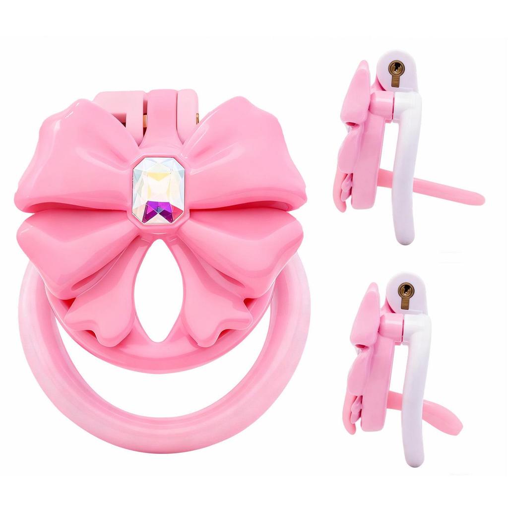 Chrysanthemum Bow Chastity Lock: Male Flat Lock and Restraint for TS Training
