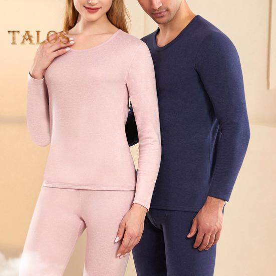 2 szt./zestaw Zimowa męska bielizna termiczna okrągły dekolt długi rękaw ciepły gruby wysoka elastyczność dopasowany krój otwarty krok męski zestaw piżamowy sportowy dres