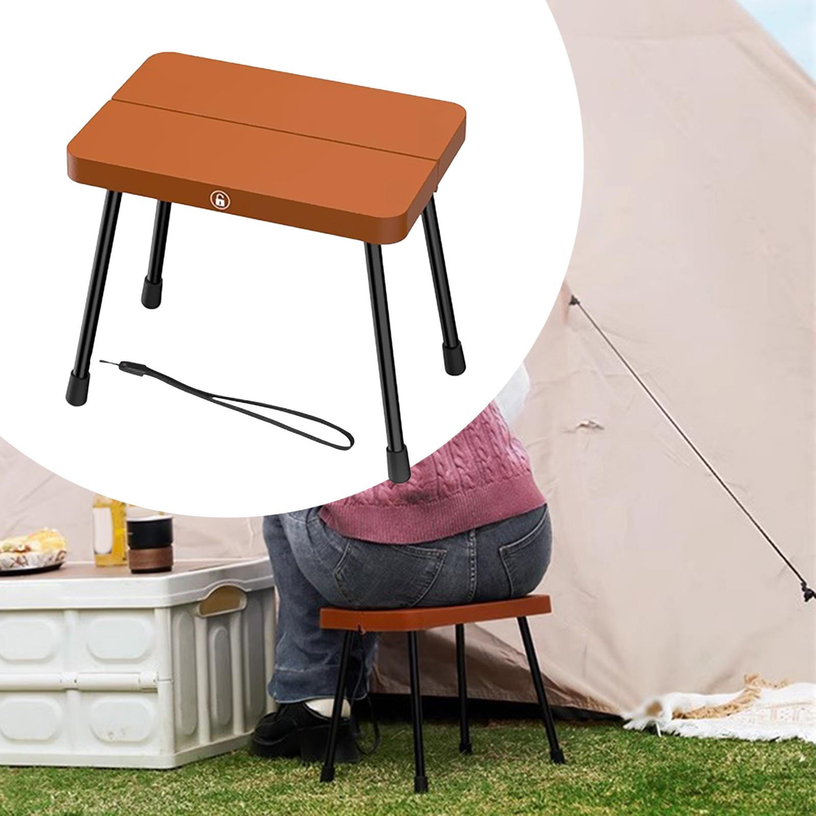 

Compact Camping Stool Portable Chair for Outdoor Activities, Foot Rest Hiking And Picnics кавовий