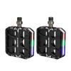 Pedales de Bicicleta MEROCA LED Arcoíris con 3 Rodamientos - Pedales MTB de Aleación de Aluminio con Luces de Advertencia de Colores para Bicicleta de Montaña