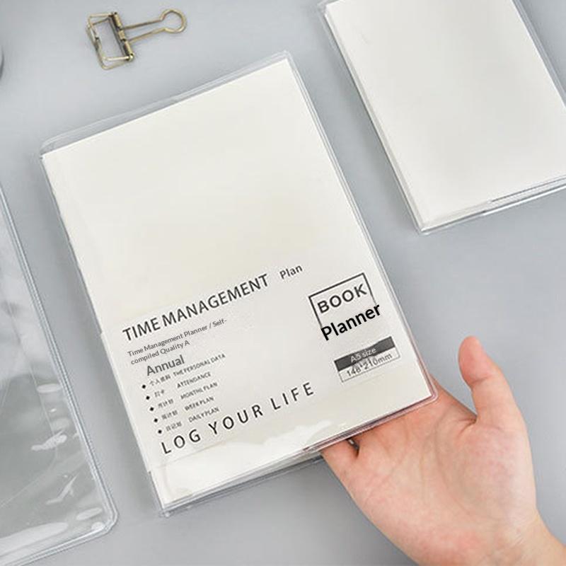 2Pcs Waterproof Pvc Transparent Protective Sleeve For A6 A5 Notebook Journal Planner Book Diary Protect Cover Office Supplies
