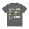 ZX TEE Steuerbetrug Gamer Lustiges Frosch Meme T-Shirt Herren Damen Mode Hip Hop Vintage T-Shirt Lässig Locker Kurzarm T-Shirts