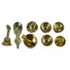 8-Inch Plain Brass Pooja Thali Set with Diyas, Kumkum Bowls, Agarbatti Stand & Accessories