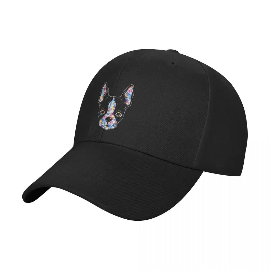 Cool And Awesome Boston Terrier Geometric Baseball Cap hard hat Dropshipping Hat Luxury Brand Golf Wear Unisex Womens