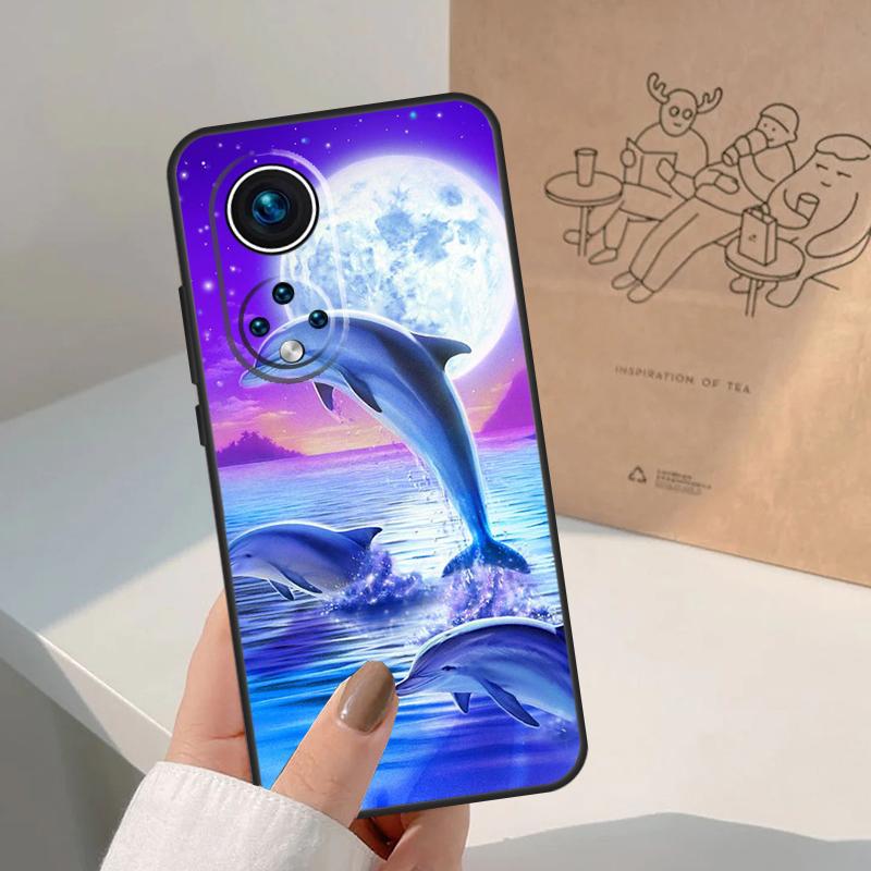 Cute Dolphin Ocean For Honor Magic 8 Pro 5 6 7 Lite Case For Honor Win RT 200 400 50 70 90 X8b X9a X9b X9c X9d