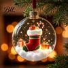 3D Winter Scene Decorations Glowing Christmas Story Ornament, Mini Holiday Light Up Ball Warm Glow Seasonal Decor Hanging Decoration, Acrylic