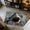 Water-absorbing Optical Illusion Doormat 3D Flat Bedroom Door Rug Bathroom Carpet  Home Decor