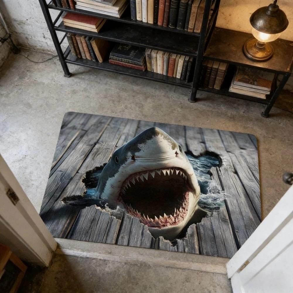 Water-absorbing Optical Illusion Doormat 3D Flat Bedroom Door Rug Bathroom Carpet  Home Decor