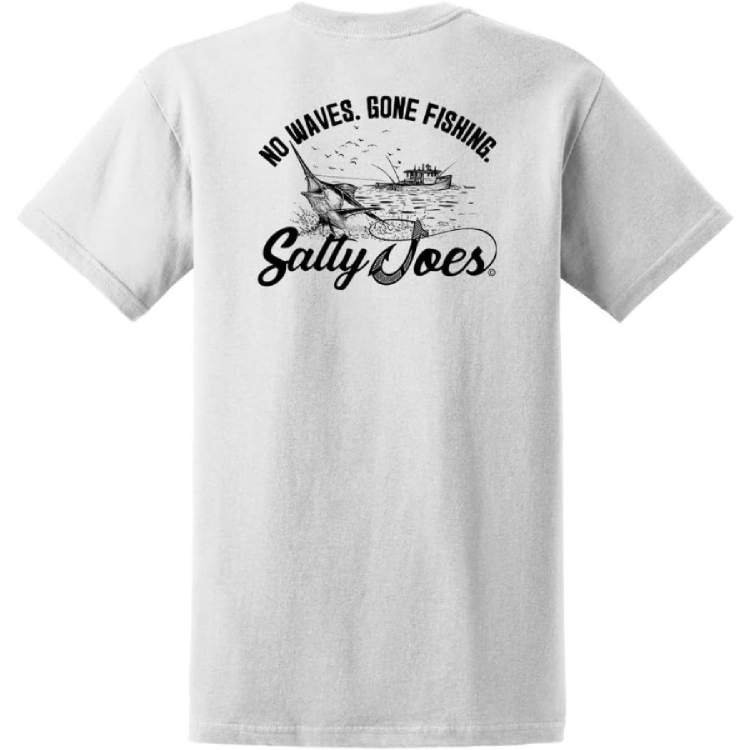 SALTY JOES Mens Graphic Logo Heavyweight Cotton T-Shirts in Regular, Big and Tall XXXXXL белый