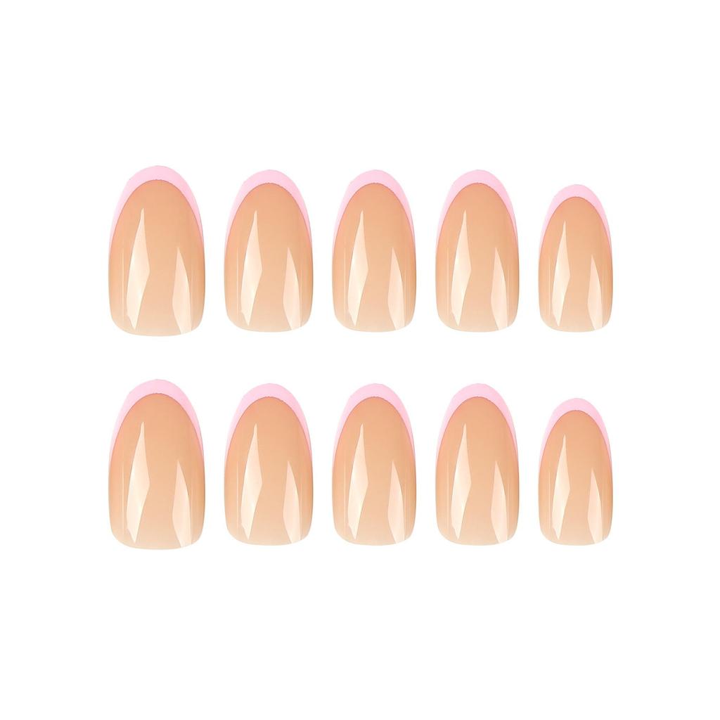 Cute Pink French Style Wearable Nail Tips & Stickers