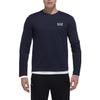 Emporio Armani EA7 Solid Color Crew Neck Long Sleeve T-Shirt Men Tops Blue 8NPT55PJM5Z1578