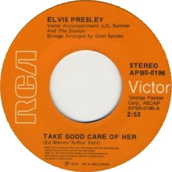 

7inch Record ELVIS PRESLEY Ive Got A Thing About You Baby T APB00196 RCA Victor 1974 Canada Blues Used