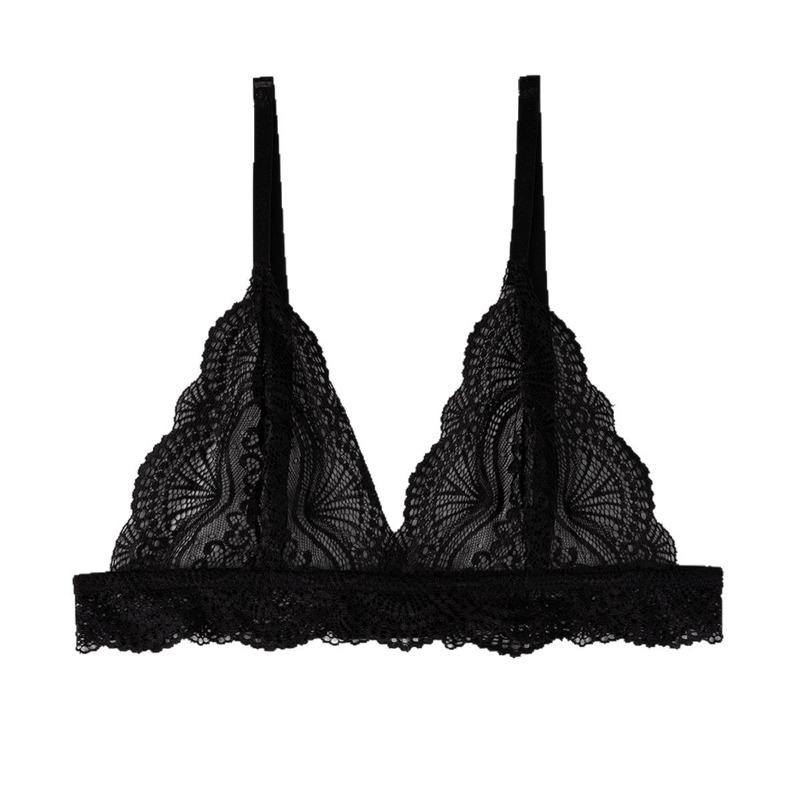 Women S Sexy Lace Wireless Thin Breathable Triangle Cup Bra