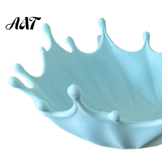 Boho Home Decor 3D Printed Jewelry Tray for Rings Earrings Bracelets, Ocean Splash Small Trinket Holder Dish, Decorative Desktop Organizer Vanity