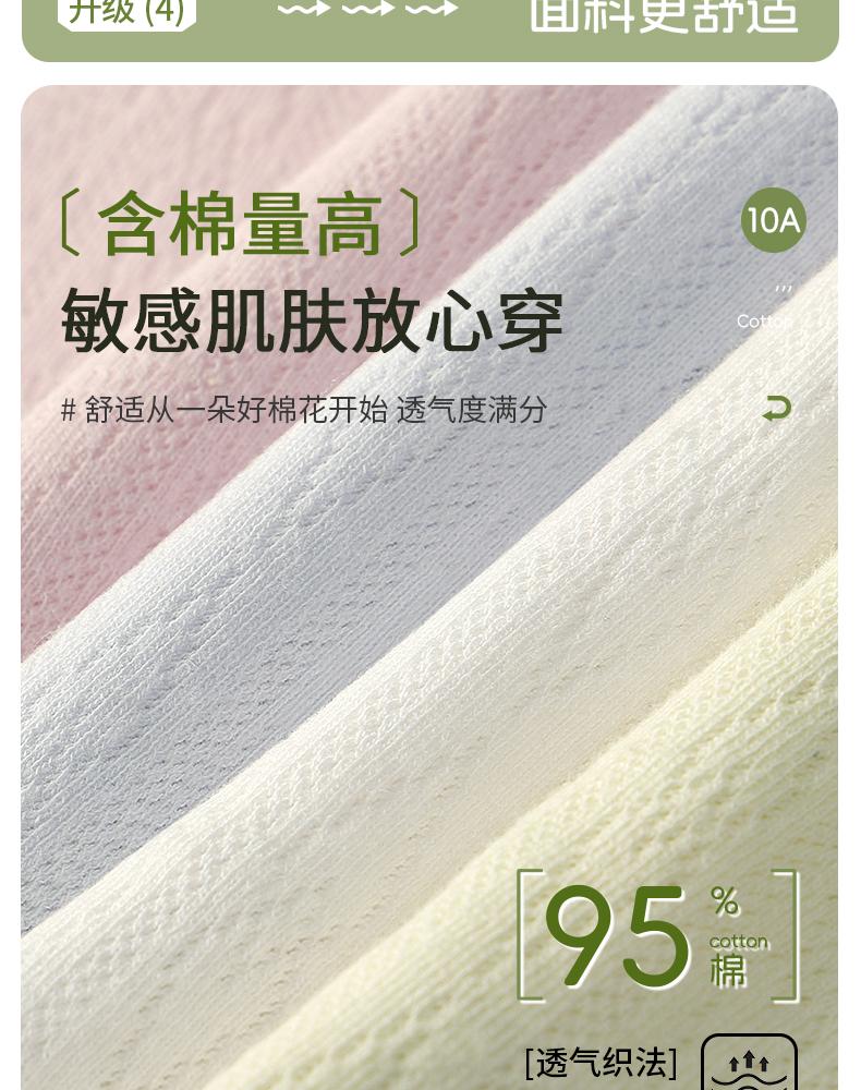 95% cotton 10A antibacterial women's underwear with high aesthetic value and cloud like soft cotton, baby like soft and smooth without any marks